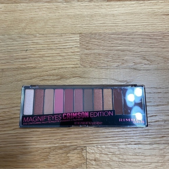 Rimmel Magnif’Eyes Crimson Eye Shadow NEW Eye Contouring Palette Pink Brown - Picture 2 of 3